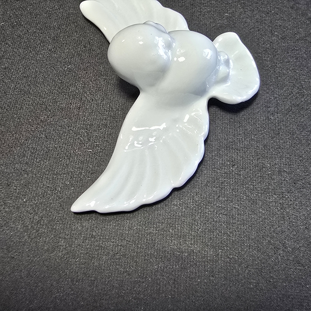 4 Light Blue Doves Porcelain Christmas Ornaments 2 Sizes: 2.5" and 3" - Picture 4 of 15